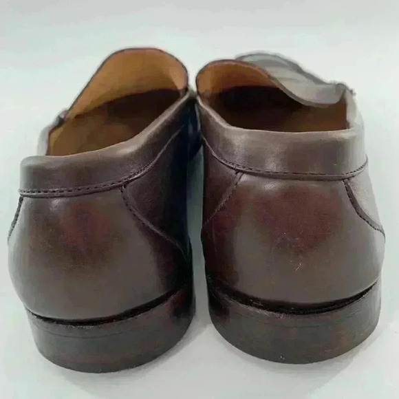 Allen Edmonds Campbell mens loafers size 9.5 D brown leather slip on main image 7